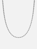 Rope Chain 3MM silver men necklace waterproof SOC.BCLUB
