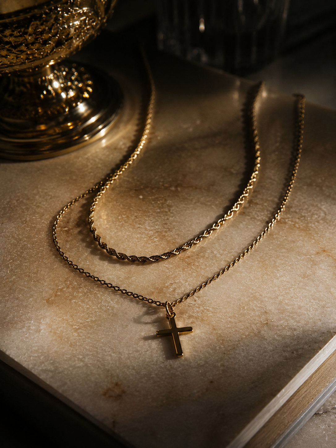 CROSS CHAIN | 18K Gold