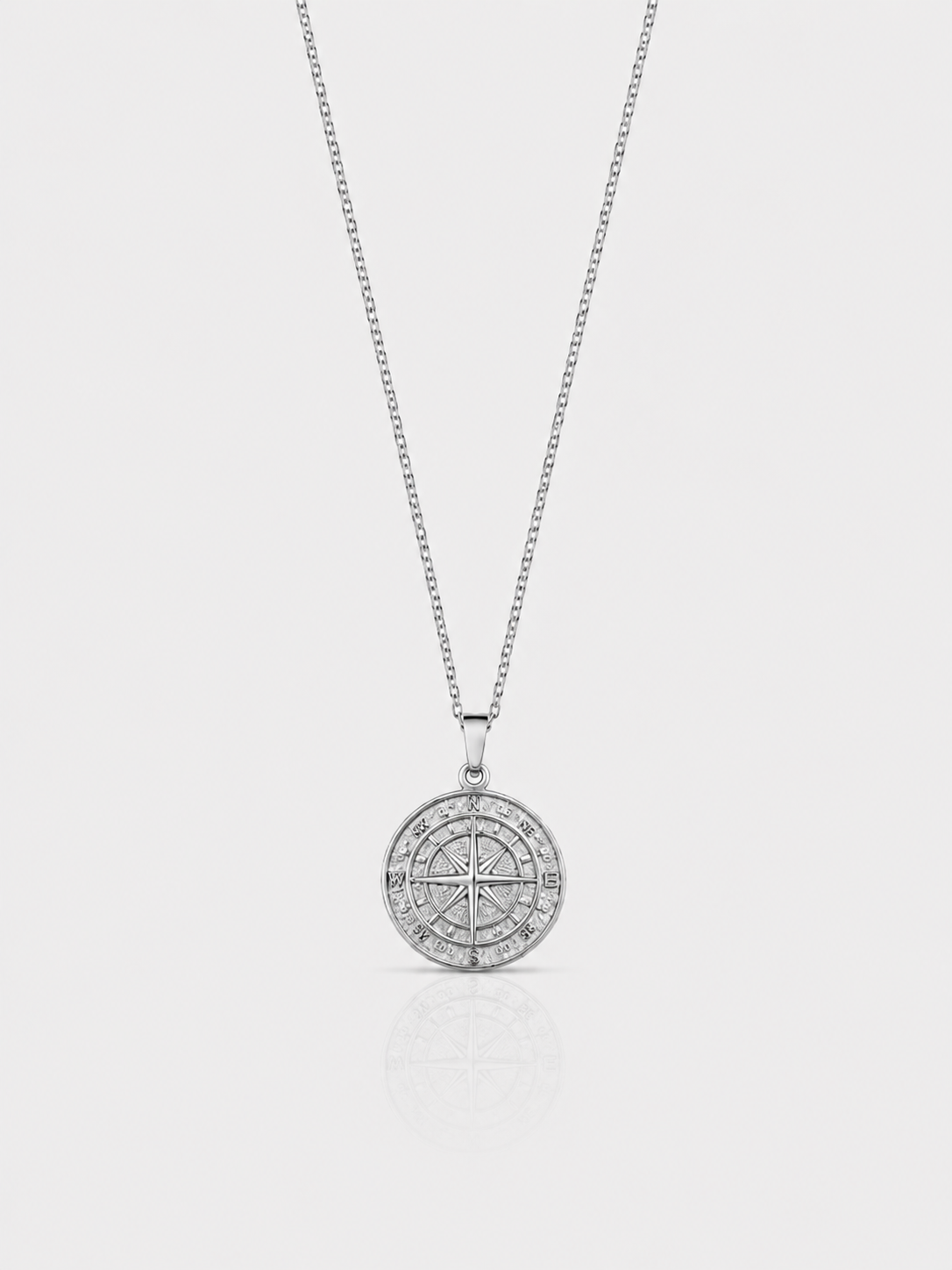 Compass Chain silver men necklace tarnish-free SOC.BCLUB