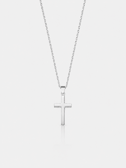 Cross Chain silver men necklace religious waterproof SOC.BCLUB