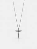 Crucifix Chain silver men necklace religious waterproof SOC.BCLUB