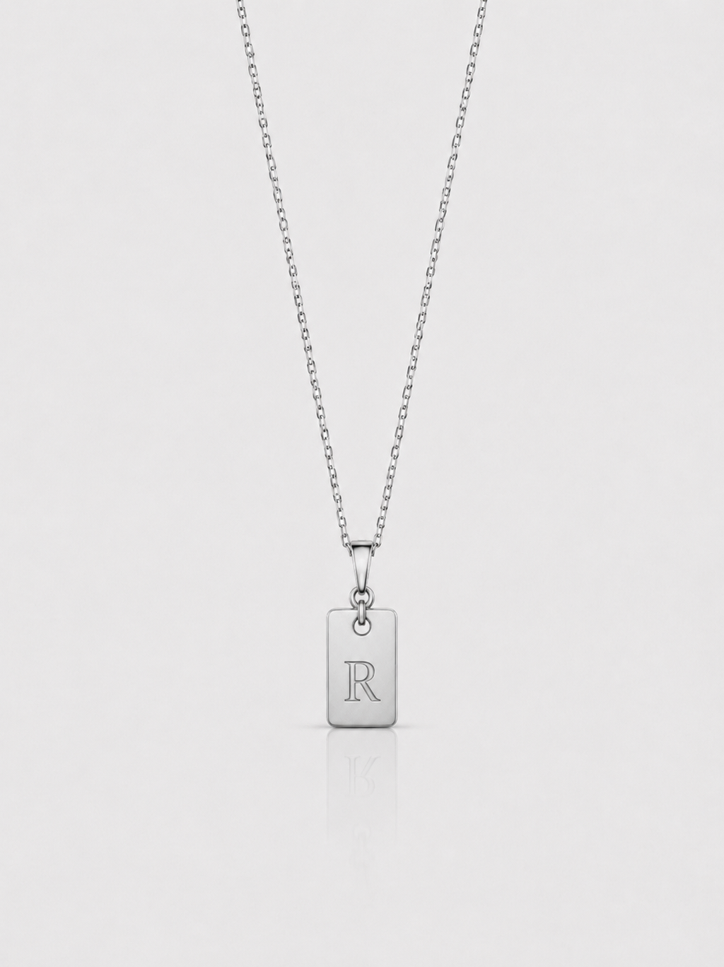 Initials Chain silver men personalized necklace SOC.BCLUB