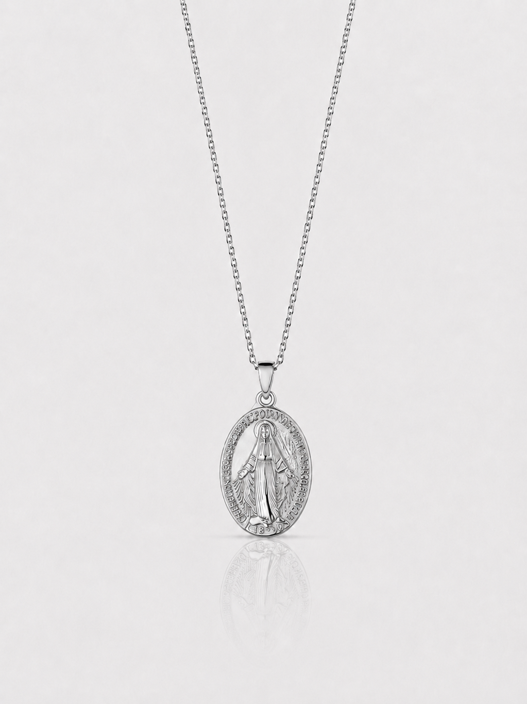 Maria Chain silver men religious necklace SOC.BCLUB