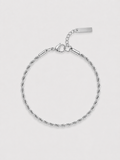 Rope Bracelet 3MM silver men waterproof tarnish-free SOC.BCLUB