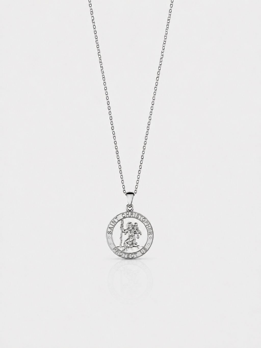 St Christopher Chain silver men necklace patron saint SOC.BCLUB
