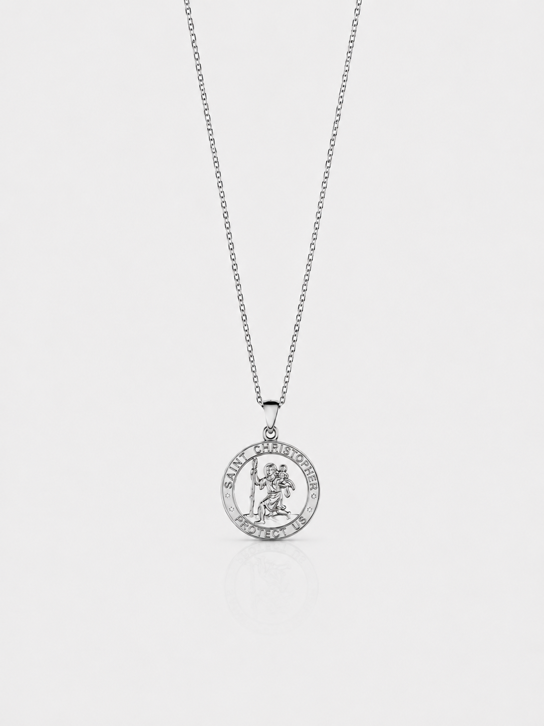 St Christopher Chain silver men necklace patron saint SOC.BCLUB