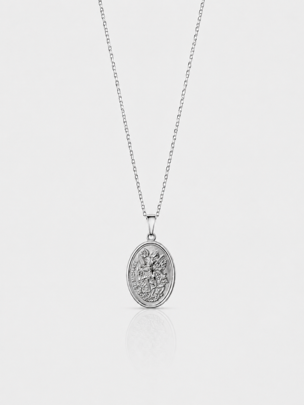 St Michael Chain silver men necklace archangel SOC.BCLUB