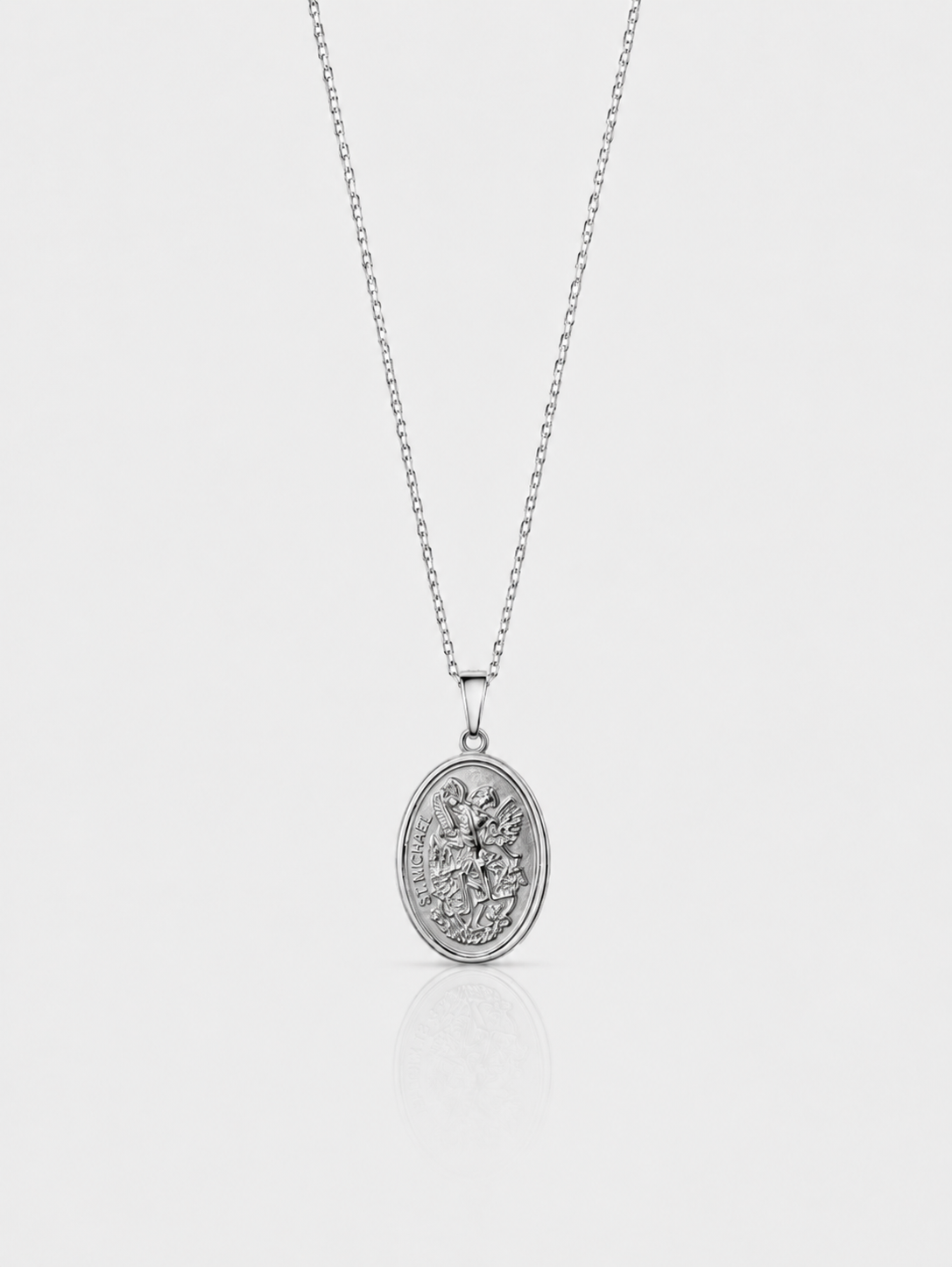 St Michael Chain silver men necklace archangel SOC.BCLUB
